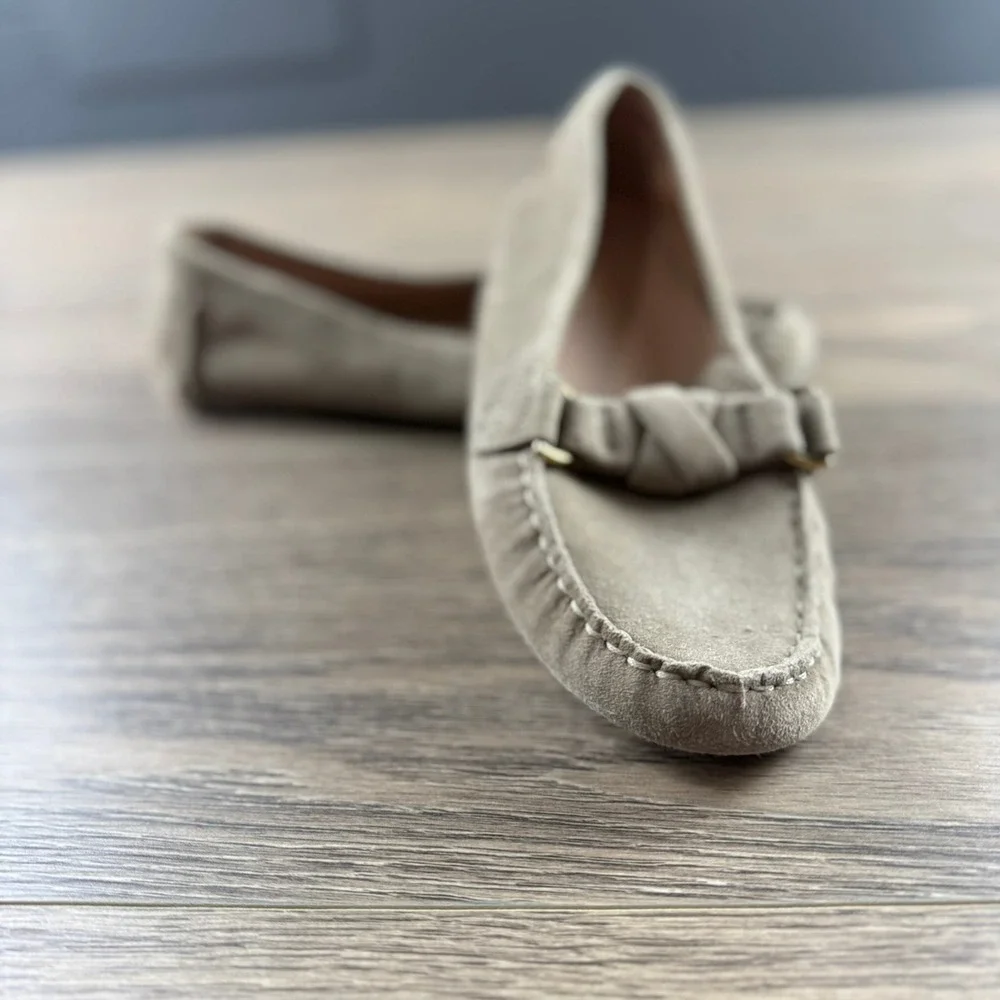 Cole Haan Womens Emmie Suede Driving Loafer Knot Irish Coffee Size 7.5 B Casual